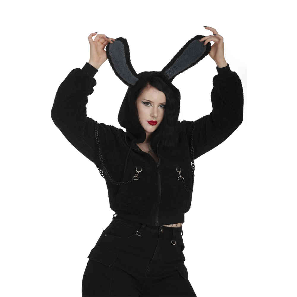 Banned - Vinnie The Bunny Zip hoodie - Black